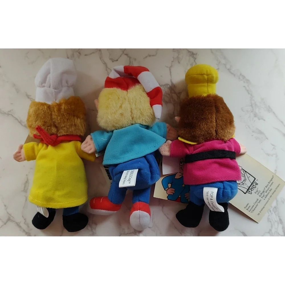Vintage 1997 Kellogg's Bean Bag Breakfast Bunch Snap! Crackle! Pop! B5